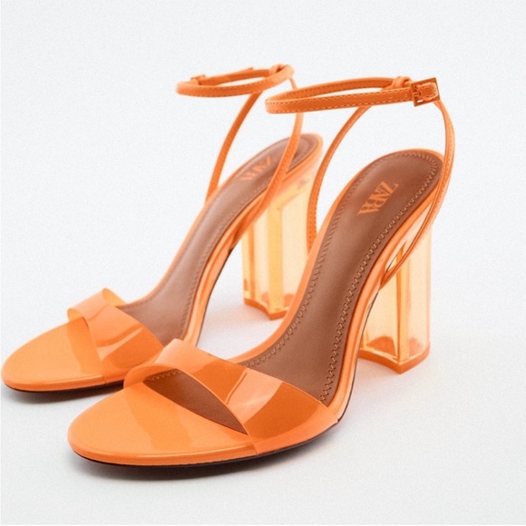 NWOT Zara Methacrylate Sandels - Picture 3 of 5